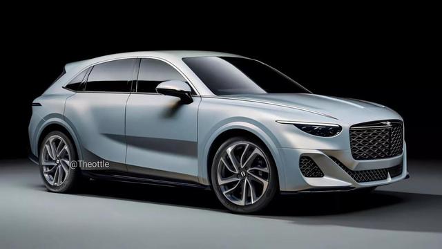 賓利首款純電SUV渲染圖曝光，定位低于添越-有駕